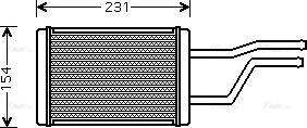 AVA TO 6326 - Heat Exchanger, interior heating car-mod.net