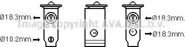 AVA TO1709 - Expansion Valve, air conditioning car-mod.net
