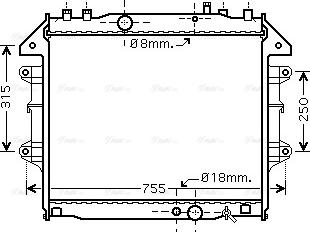 AVA TO 2432 - Radiator, engine cooling car-mod.net