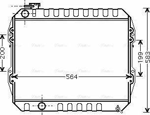AVA TO 2374 - Radiator, engine cooling car-mod.net
