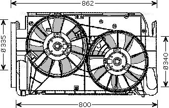 AVA TO 7551 - Fan, radiator car-mod.net