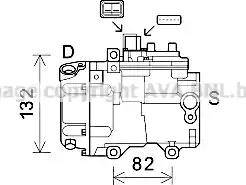 AVA TOK723 - Compressor, air conditioning car-mod.net