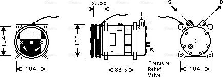 AVA UVK057 - Compressor, air conditioning car-mod.net