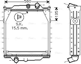 AVA VL 2045 - Radiator, engine cooling car-mod.net