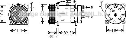 AVA VLK080 - Compressor, air conditioning car-mod.net