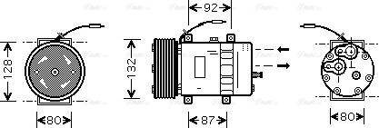 AVA VL K030 - Compressor, air conditioning car-mod.net