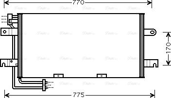 AVA VN5195 - Condenser, air conditioning car-mod.net