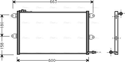 AVA VN5144 - Condenser, air conditioning car-mod.net