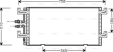 AVA VN5145 - Condenser, air conditioning car-mod.net