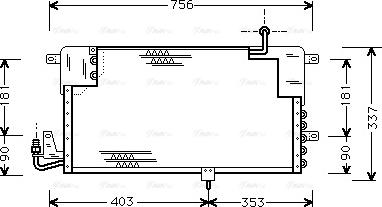 AVA VN5141 - Condenser, air conditioning car-mod.net