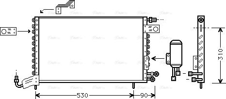 AVA VN5142 - Condenser, air conditioning car-mod.net
