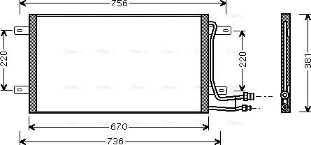 AVA VN5187 - Condenser, air conditioning car-mod.net