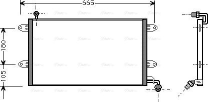 AVA VN5137 - Condenser, air conditioning car-mod.net