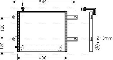 AVA VN5177D - Condenser, air conditioning car-mod.net