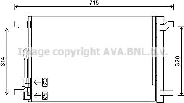 AVA VN5335D - Condenser, air conditioning car-mod.net
