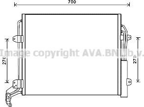 AVA VN5324 - Condenser, air conditioning car-mod.net