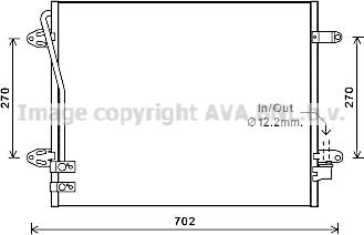 AVA VN5322 - Condenser, air conditioning car-mod.net