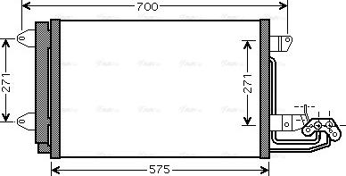 AVA VN5269D - Condenser, air conditioning car-mod.net