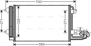 AVA VN5209D - Condenser, air conditioning car-mod.net