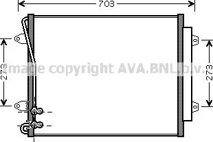 AVA VN5226 - Condenser, air conditioning car-mod.net