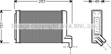 AVA VN6067 - Heat Exchanger, interior heating car-mod.net
