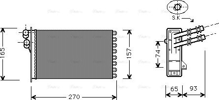 AVA VN6173 - Heat Exchanger, interior heating car-mod.net
