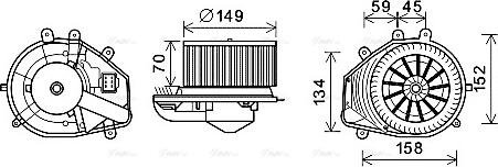 AVA VN8353 - Electric Motor, interior blower car-mod.net