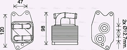 AVA VN3405 - Oil Cooler, automatic transmission car-mod.net