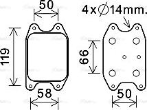 AVA VN3394 - Oil Cooler, engine oil car-mod.net