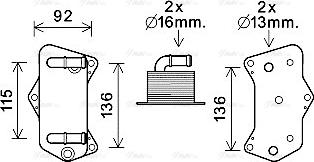 AVA VN3395 - Oil Cooler, automatic transmission car-mod.net