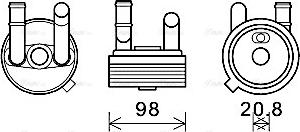 AVA VN3396 - Oil Cooler, automatic transmission car-mod.net