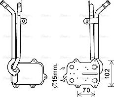 AVA VN3389 - Oil Cooler, engine oil car-mod.net