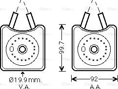 AVA VN3215 - Oil Cooler, engine oil car-mod.net