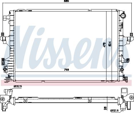 AVA VN2462 - Radiator, engine cooling car-mod.net