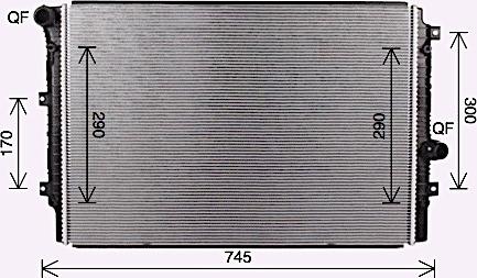 AVA VN2414 - Radiator, engine cooling car-mod.net
