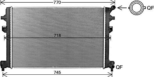 AVA VN2426 - Radiator, engine cooling car-mod.net