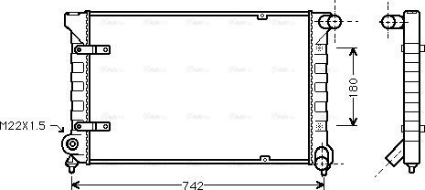AVA VN2042 - Radiator, engine cooling car-mod.net