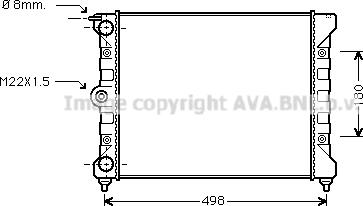 AVA VN2039 - Radiator, engine cooling car-mod.net