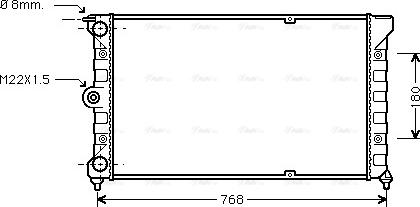 AVA VN2037 - Radiator, engine cooling car-mod.net