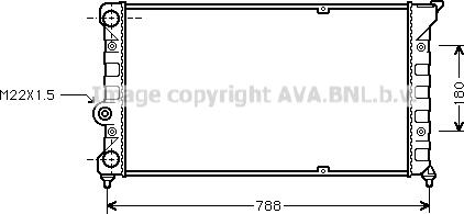 AVA VN2079 - Radiator, engine cooling car-mod.net