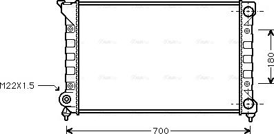 AVA VN2072 - Radiator, engine cooling car-mod.net