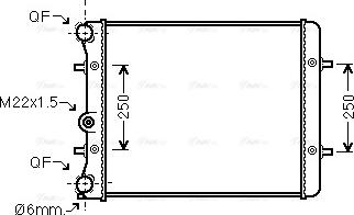 AVA VN2152 - Radiator, engine cooling car-mod.net
