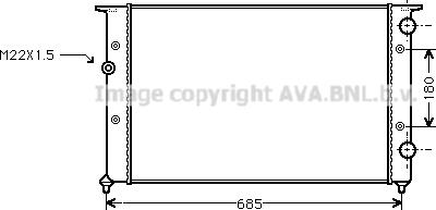 AVA VN2102 - Radiator, engine cooling car-mod.net