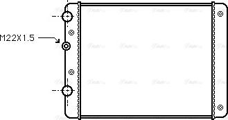 AVA VN2129 - Radiator, engine cooling car-mod.net