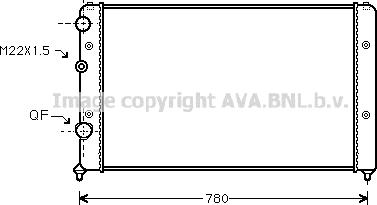 AVA VN2122 - Radiator, engine cooling car-mod.net
