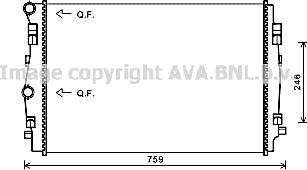 AVA VN2344 - Radiator, engine cooling car-mod.net