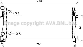 AVA VN2340 - Radiator, engine cooling car-mod.net