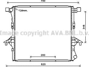 AVA VN2363 - Radiator, engine cooling car-mod.net