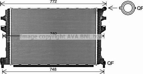AVA VN2383 - Radiator, engine cooling car-mod.net