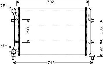 AVA VN2205 - Radiator, engine cooling car-mod.net